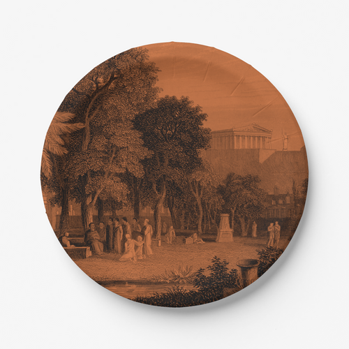 Acropolis paper party plate and bowl, front