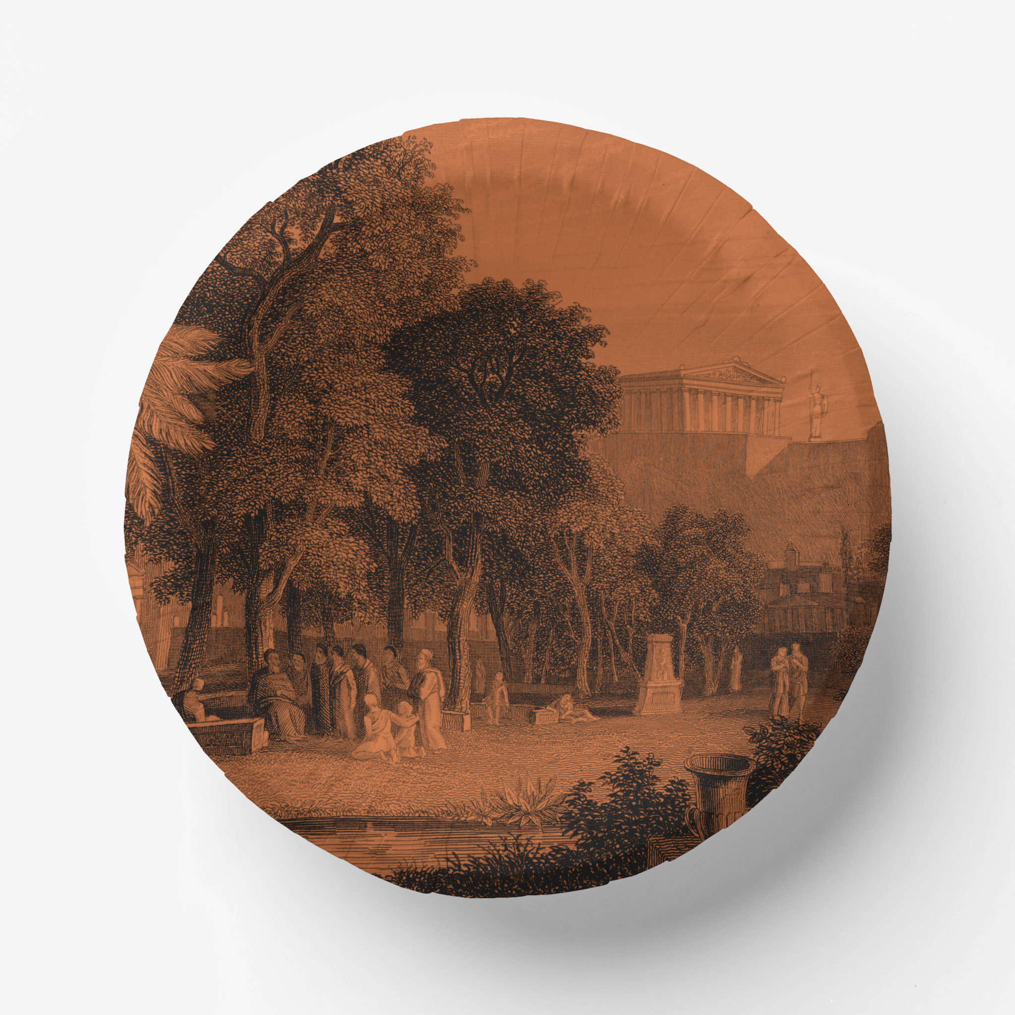 Acropolis paper party plate and bowl, front