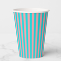 Vintage Voyagers France Aqua Paper Party Cups