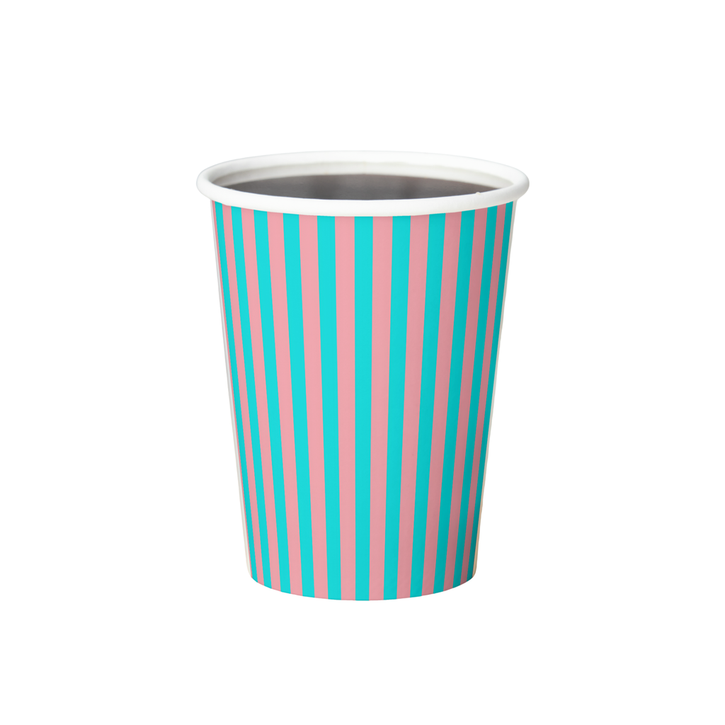 Vintage Voyagers France Aqua Paper Party Cups