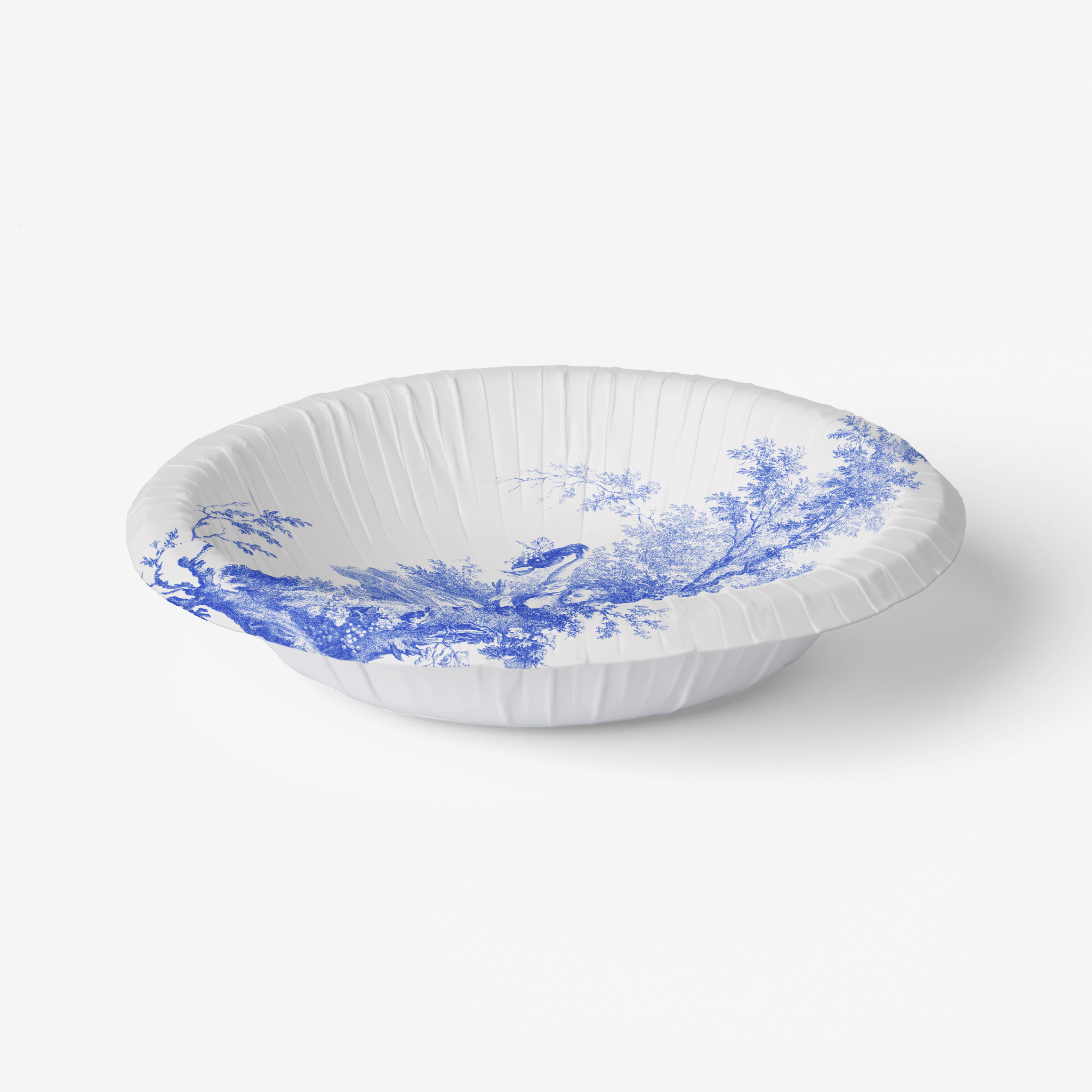 Vintage Voyagers France Blue & White Toile French Pastoral Paper Party Plates