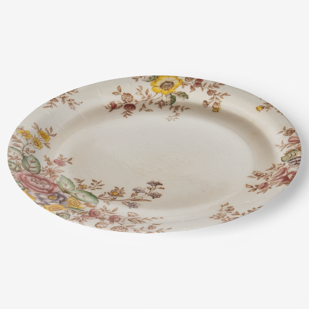Vintage Voyagers France Bee Floral Paper Plates