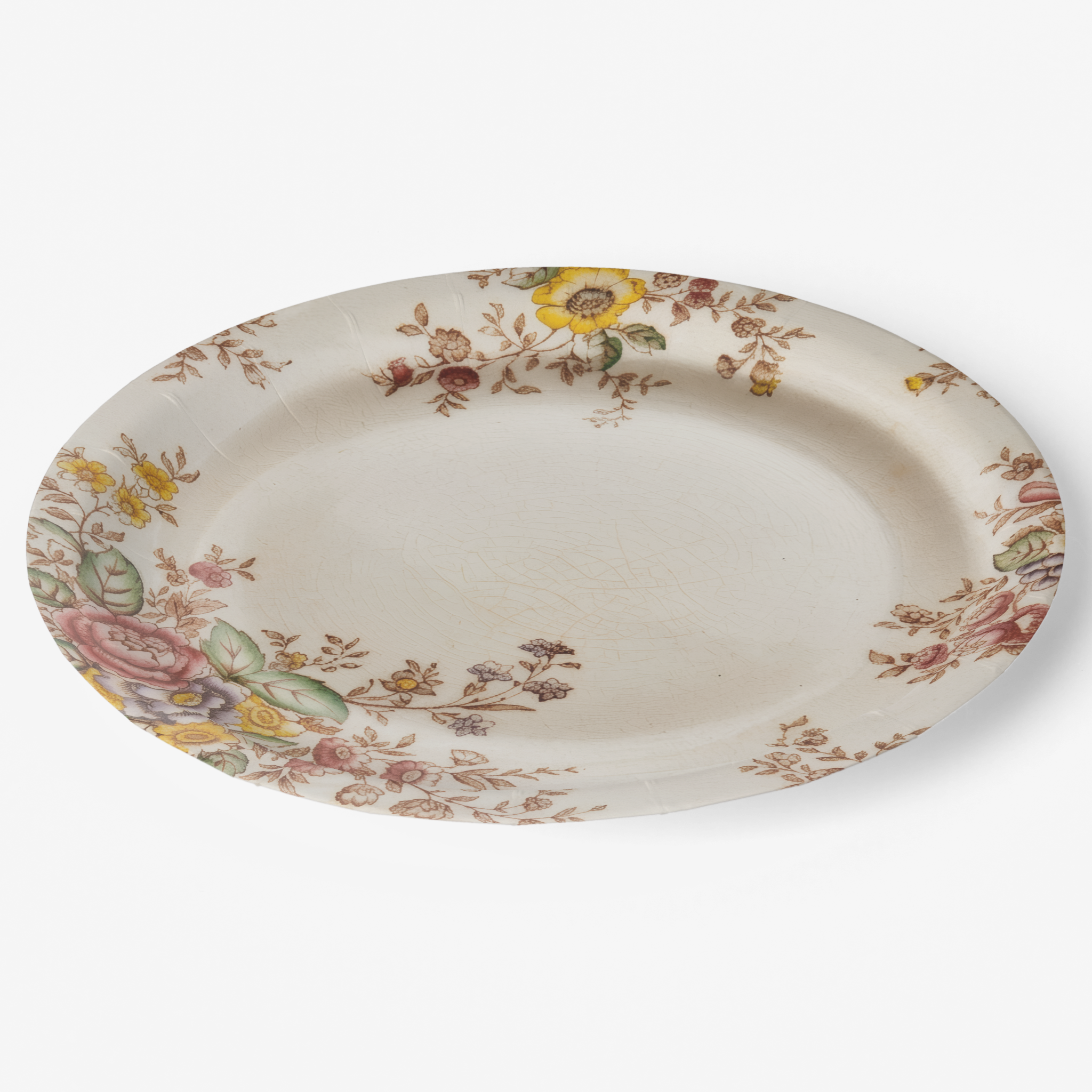 Vintage Voyagers France Bee Floral Paper Plates