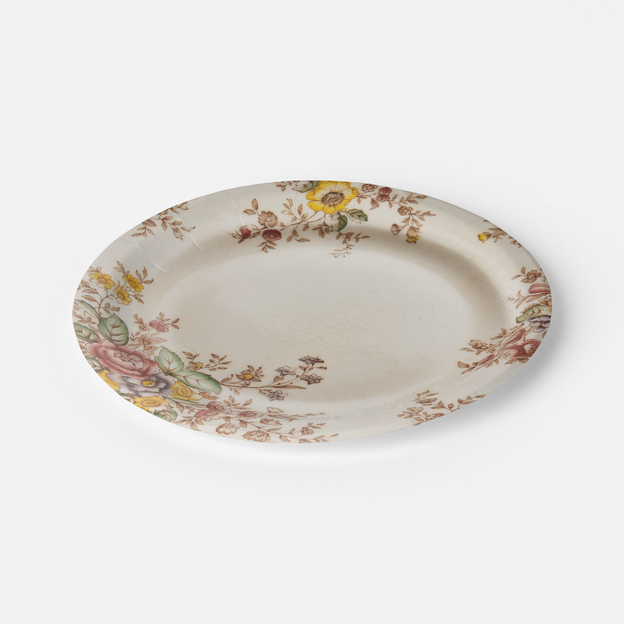Vintage Voyagers France Bee Floral Paper Plates