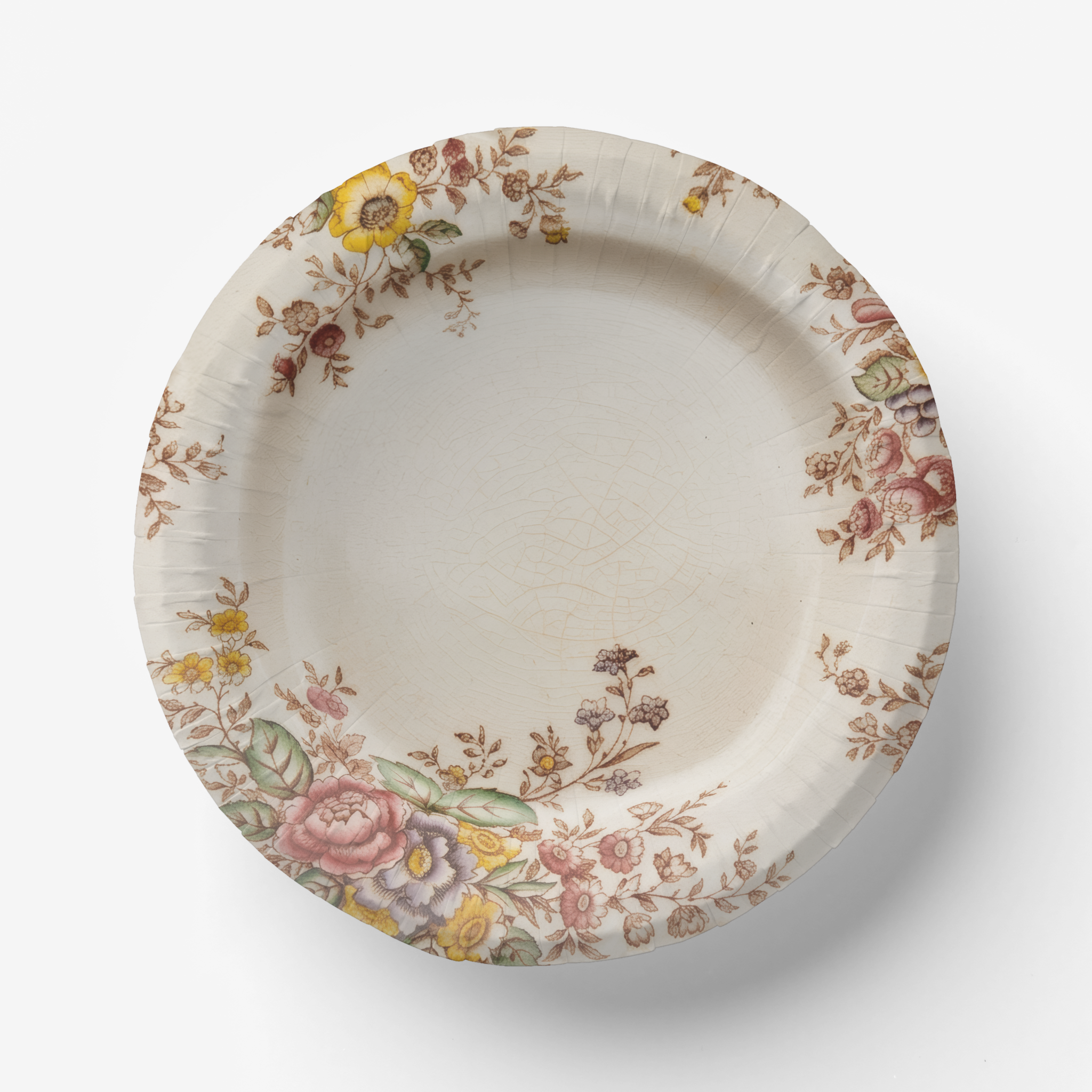Vintage Voyagers France Bee Floral Paper Plates