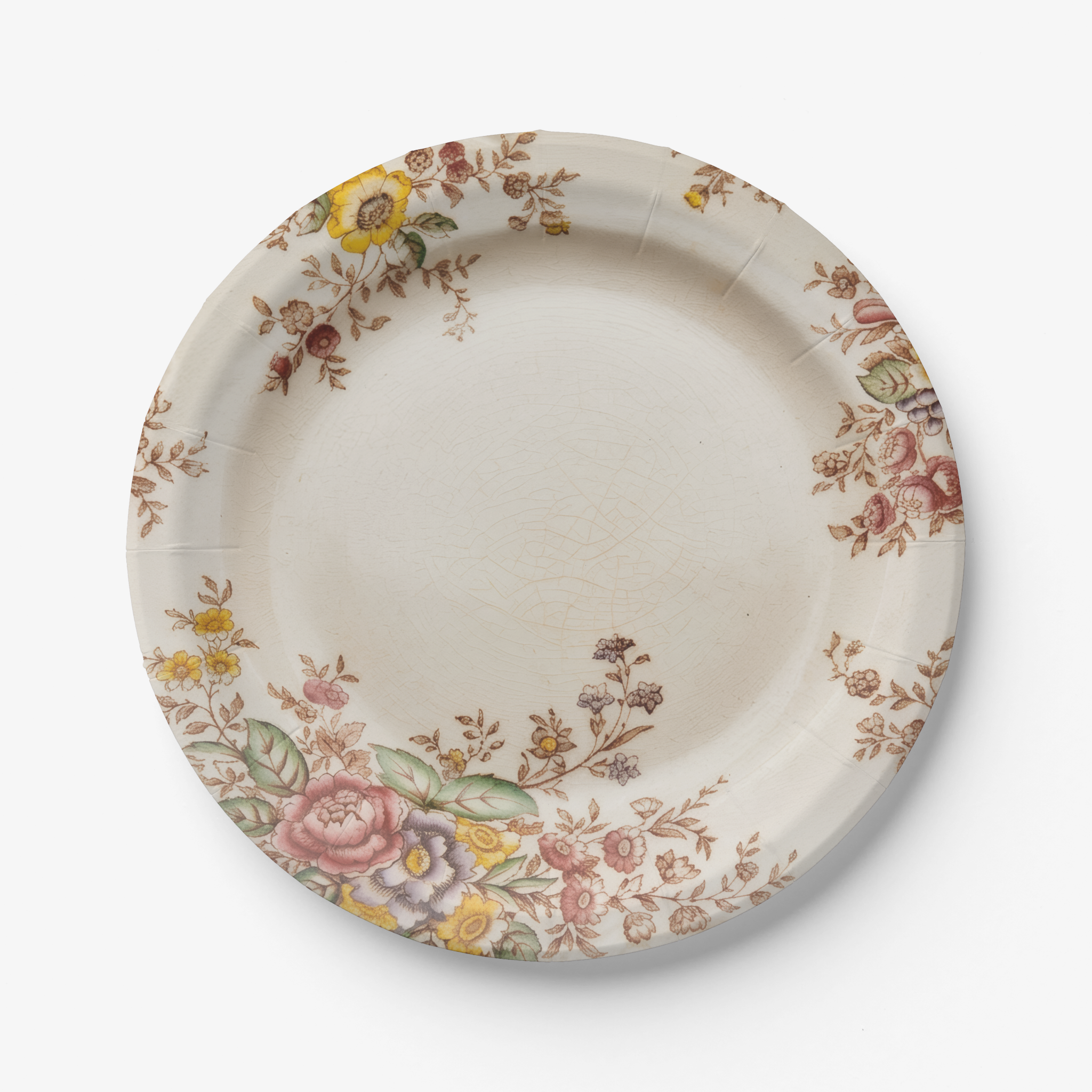 Vintage Voyagers France Bee Floral Paper Plates