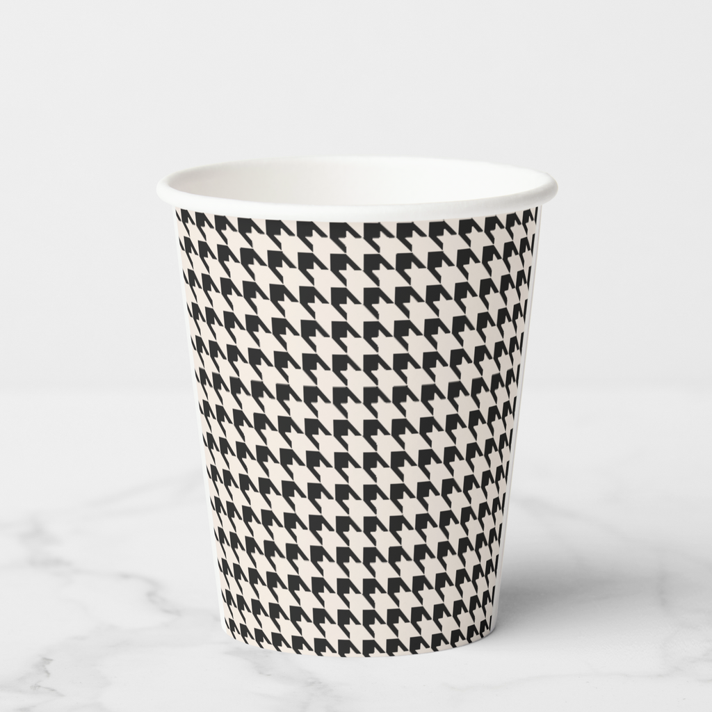 Vintage Voyagers France Black Paper Party Cups