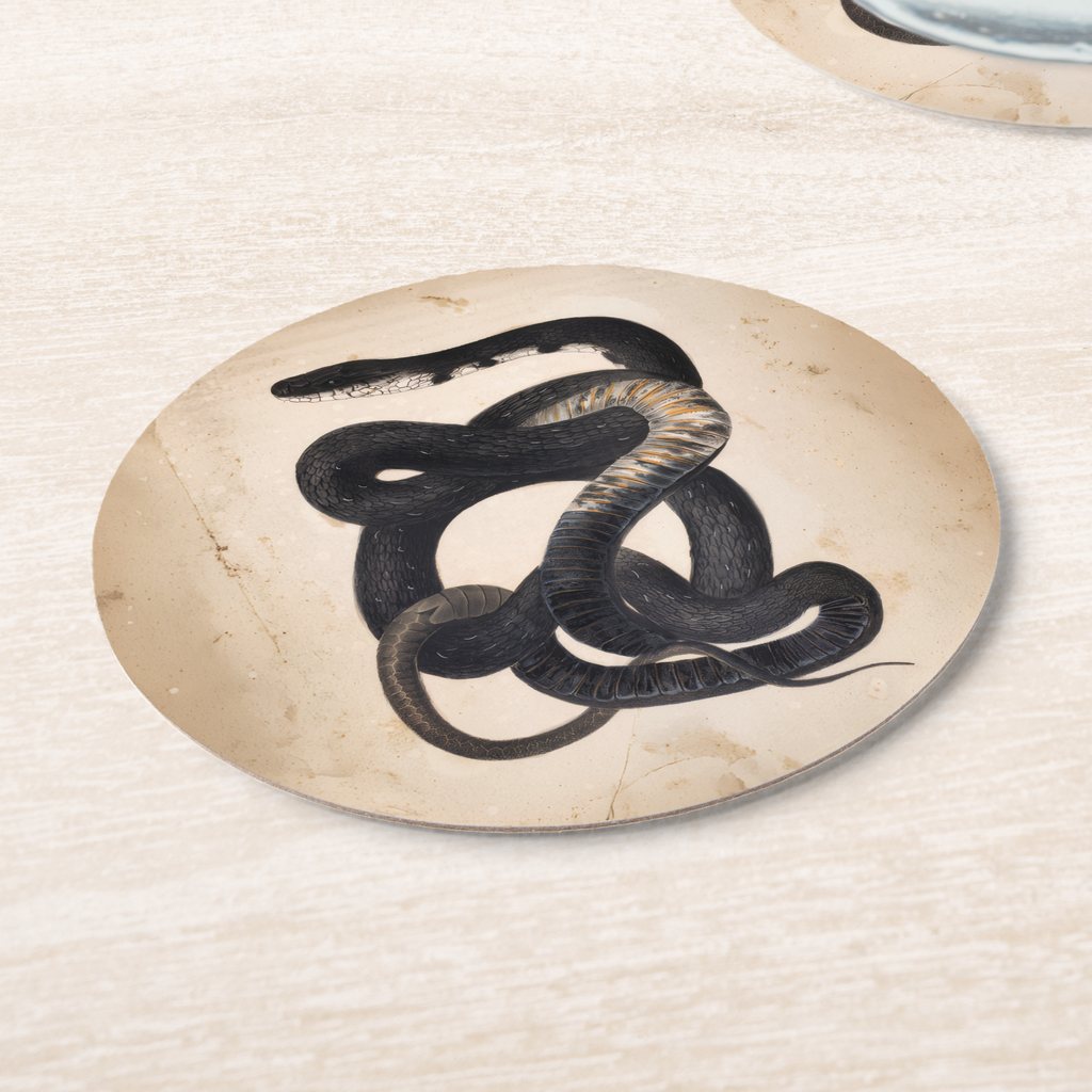Vintage Voyagers France Black Paper Coaster 