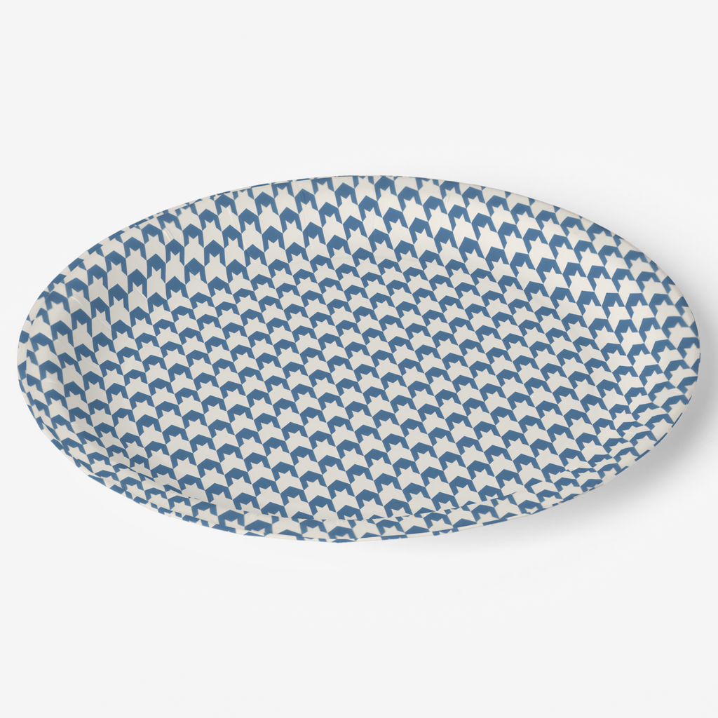 Vintage Voyagers France French Blue Houndstooth