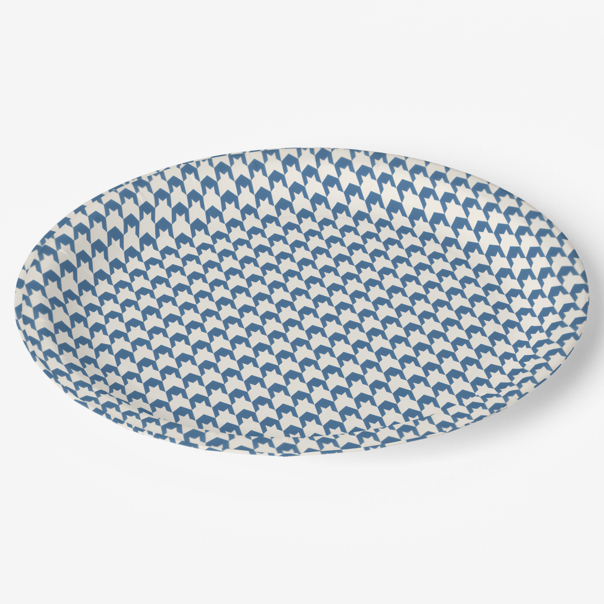 Vintage Voyagers France French Blue Houndstooth