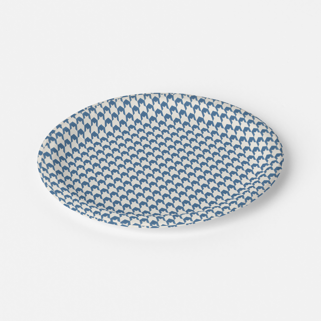 Vintage Voyagers France French Blue Houndstooth