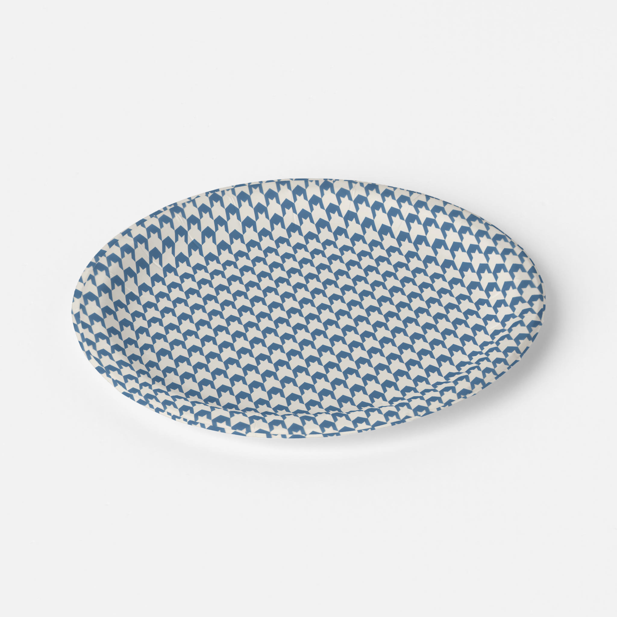 Vintage Voyagers France French Blue Houndstooth