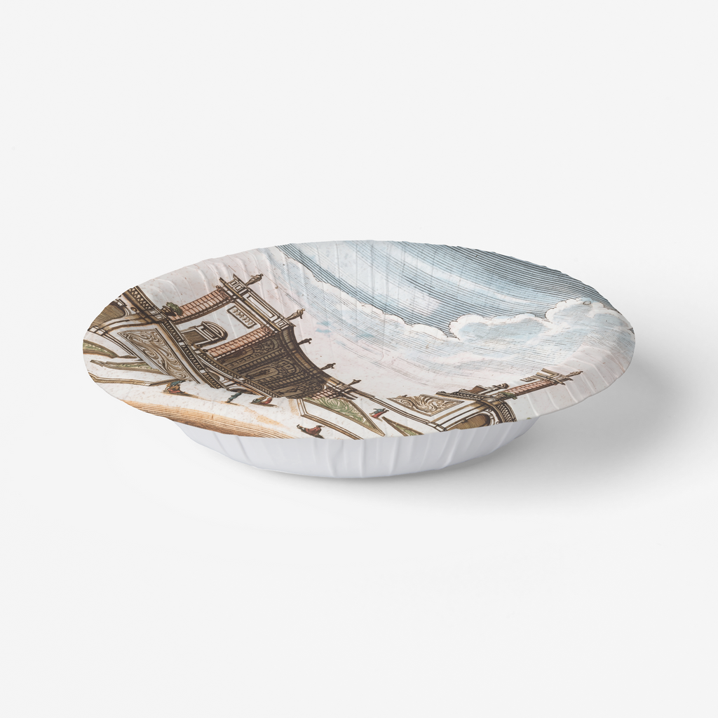 Vintage Voyagers Fran e Chateau Paper Party Plates