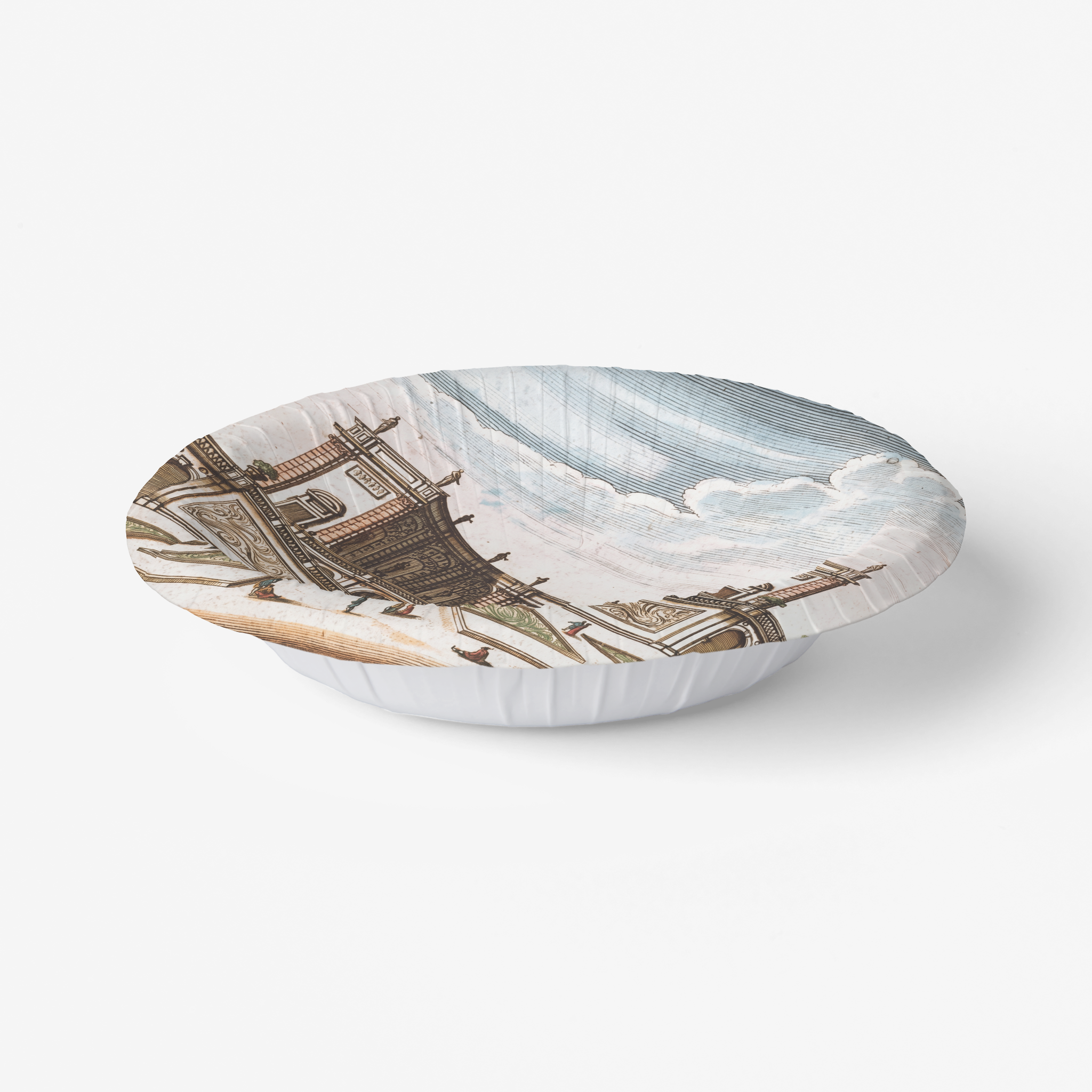 Vintage Voyagers Fran e Chateau Paper Party Plates
