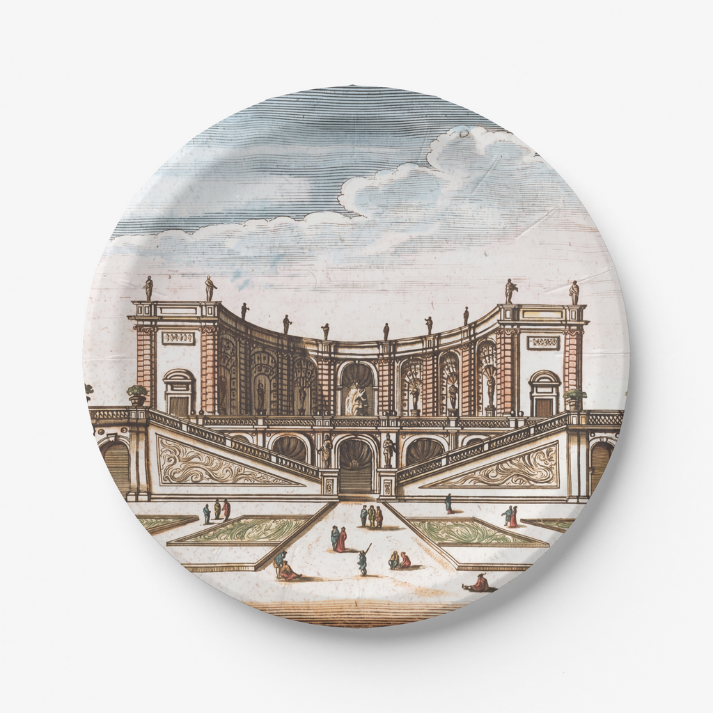 Vintage Voyagers Fran e Chateau Paper Party Plates