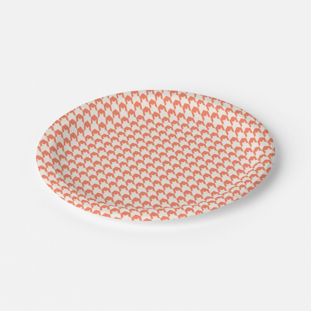 Vintage Voyagers France Coral Paper Plates