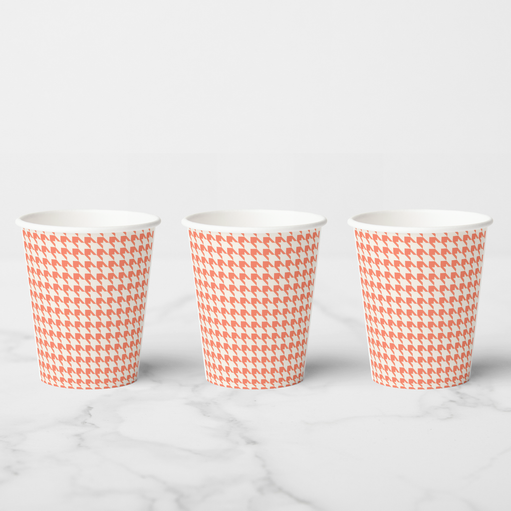 Vintage Voyagers France Coral Paper Party Cups