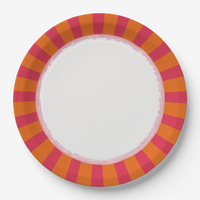 Vintage Voyagers France Crimson Paper Party Plates