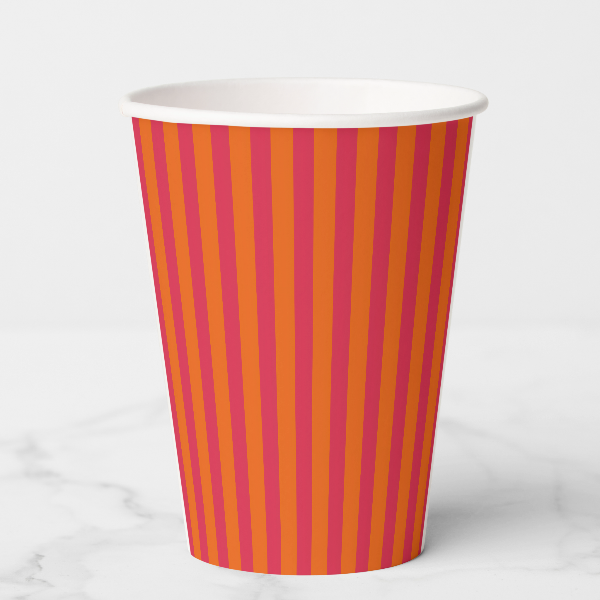 Vintage Voyagers France Crimson Stripe Paper Cups