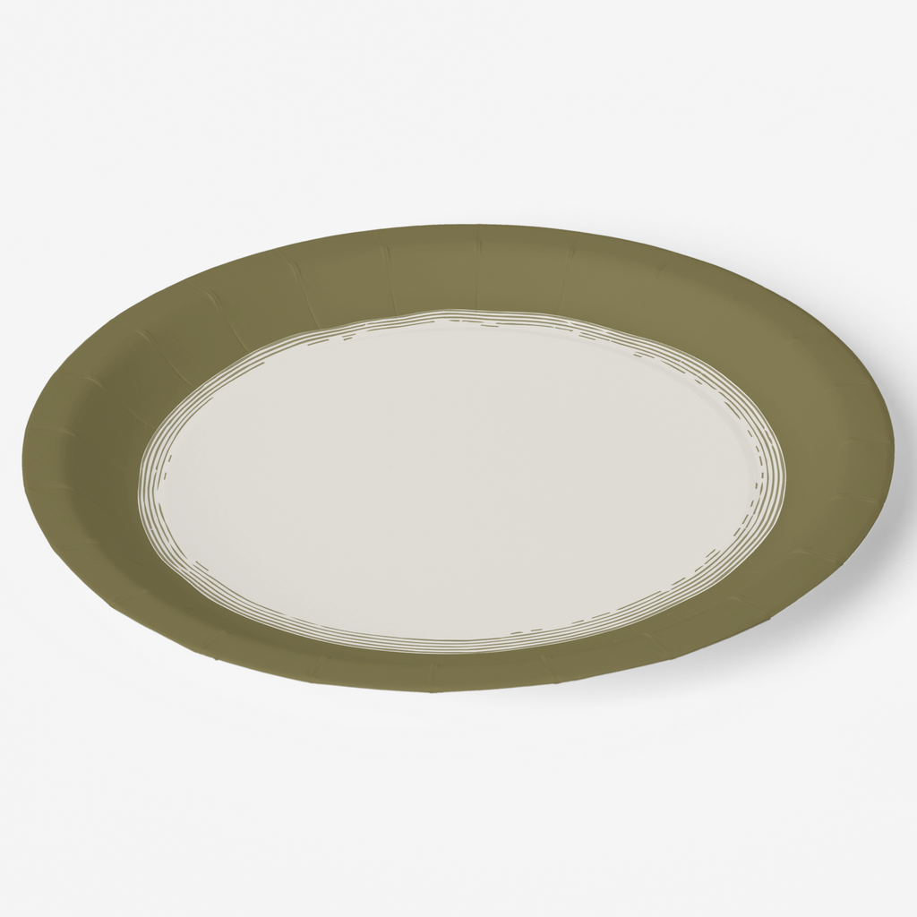 Vintage Voyagers France Drab Paper Party Plates