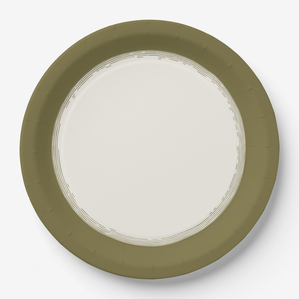 Vintage Voyagers France Drab Paper Party Plates
