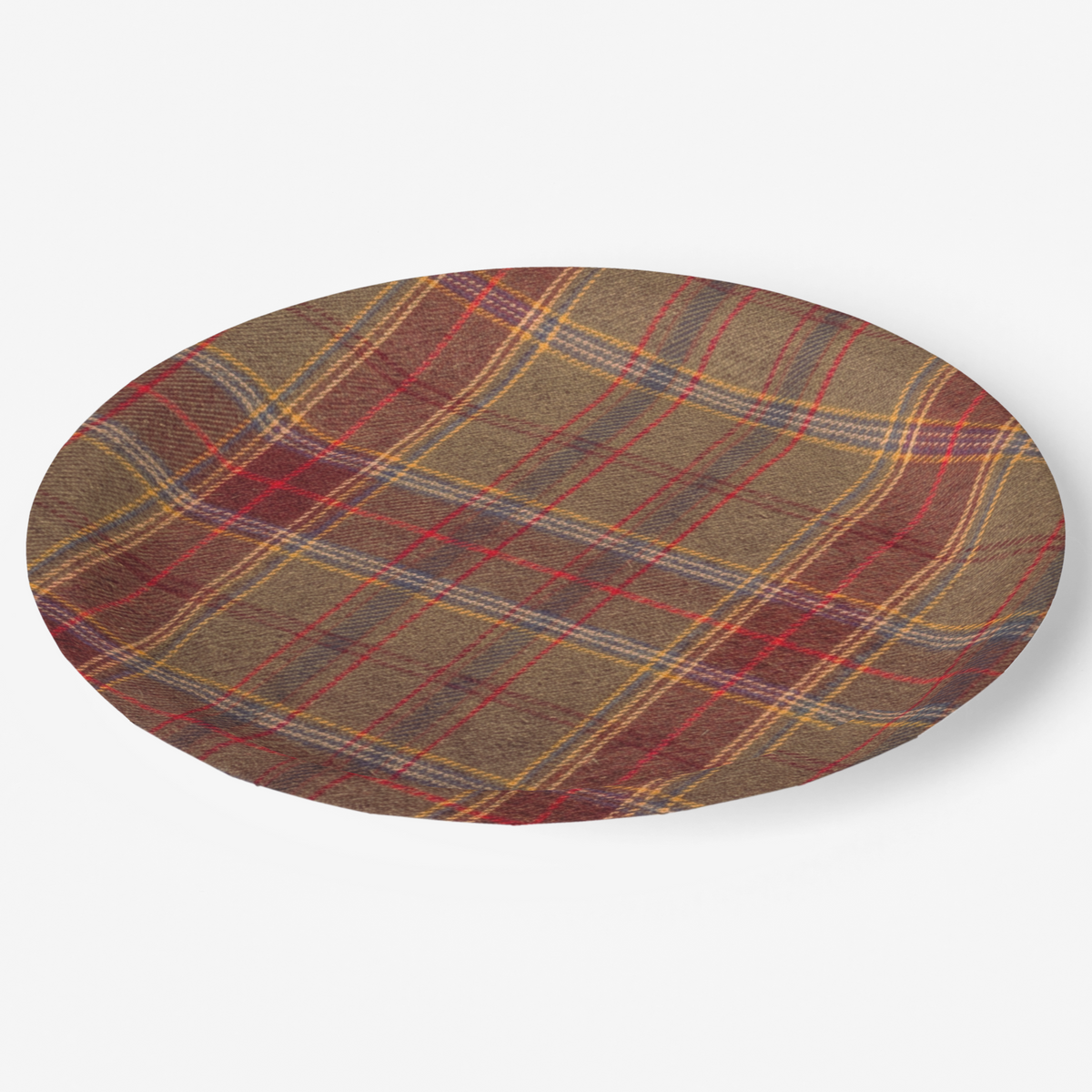 Vintage Voyagers France Fall Plaid Paper Plates