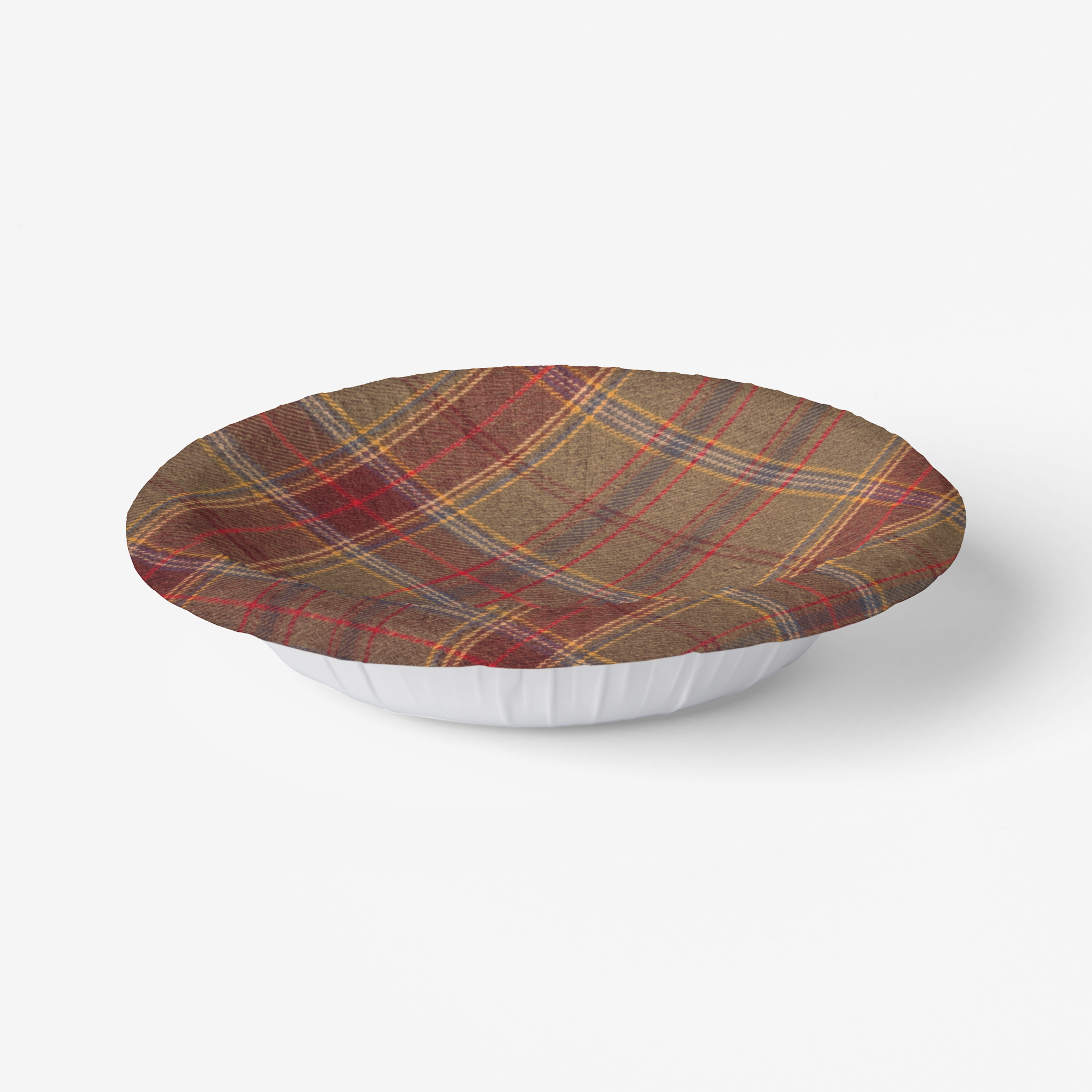 Vintage Voyagers France Fall Plaid Paper Plates