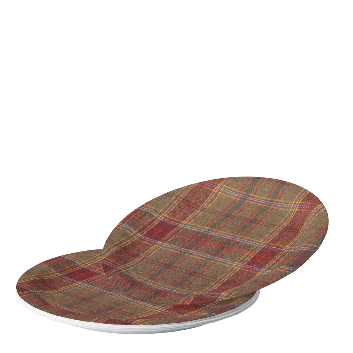 Vintage Voyagers France Fall Plaid Paper Plates