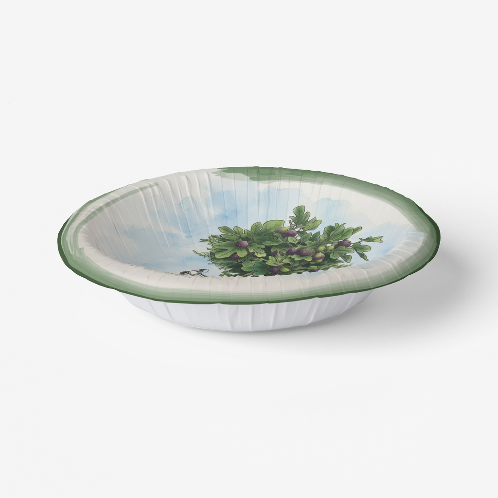 Vintage Voyagers France Le Jardin Français Fig Topiary Paper Party Plate