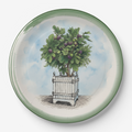 Vintage Voyagers France Le Jardin Français Fig Topiary Paper Party Plate