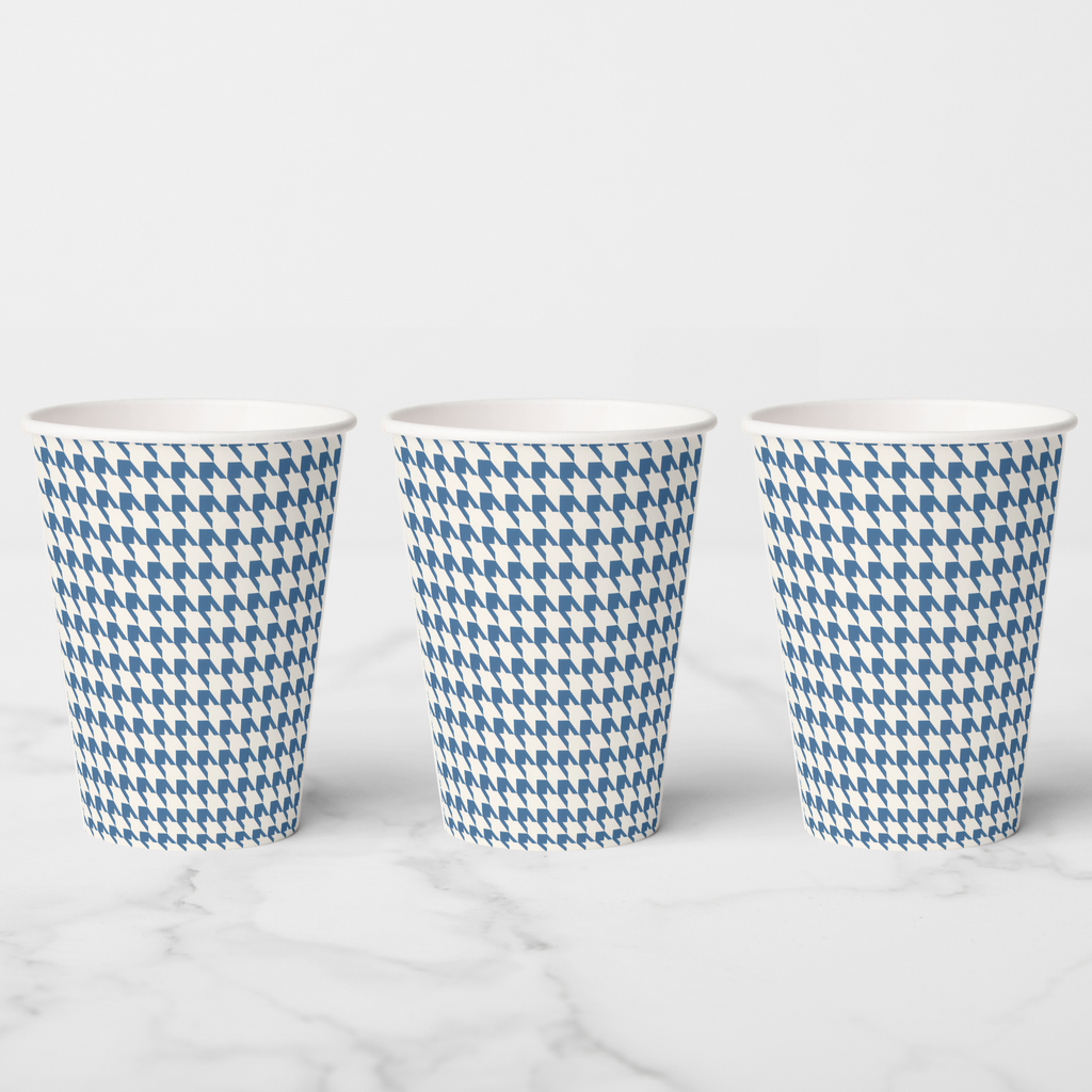 Vintage Voyagers France French Blue Paper Party Cups