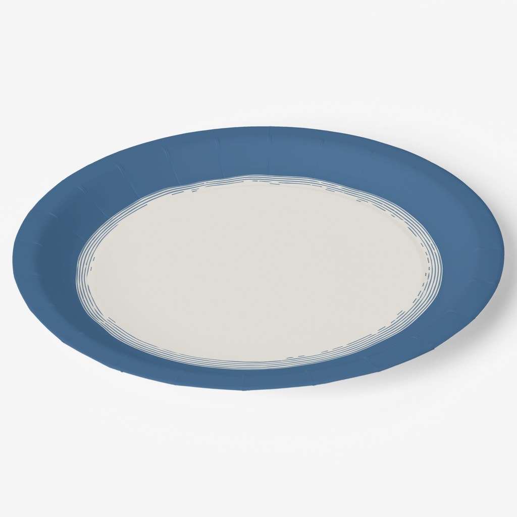 Vintage Voyagers France French Blue Paper Party Plates