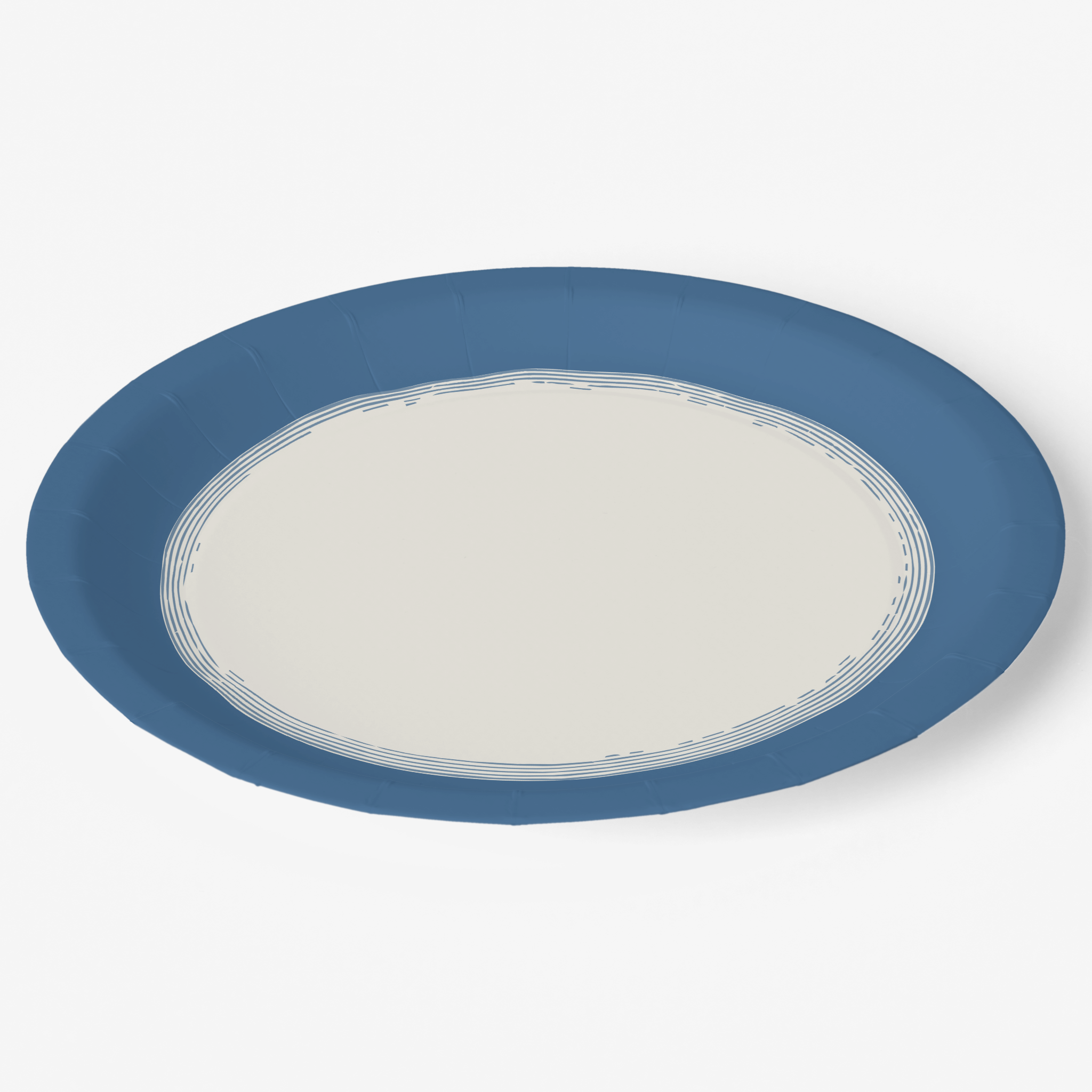 Vintage Voyagers France French Blue Paper Party Plates