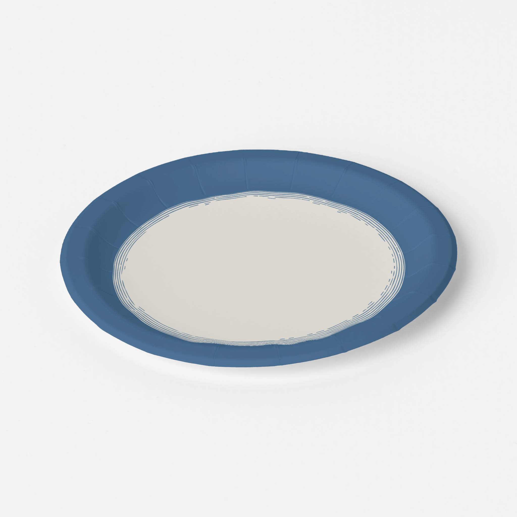 Vintage Voyagers France French Blue Paper Party Plates