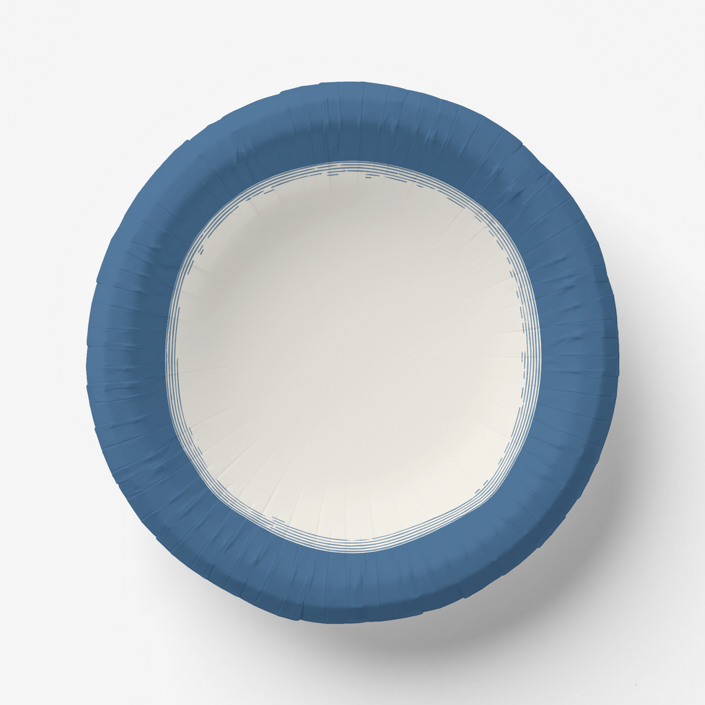 Vintage Voyagers France French Blue Paper Plates