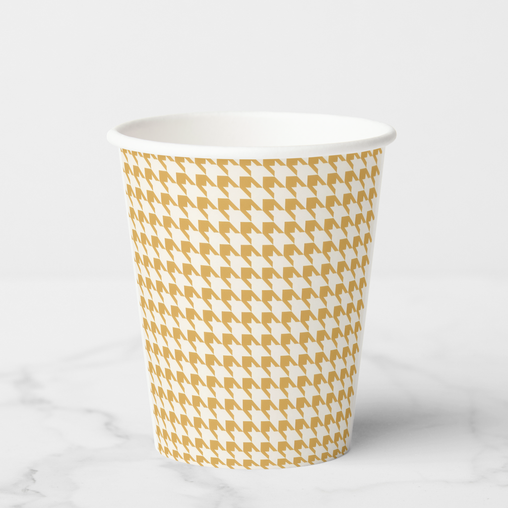 Vintage Voyagers France Golden Paper Party Cups