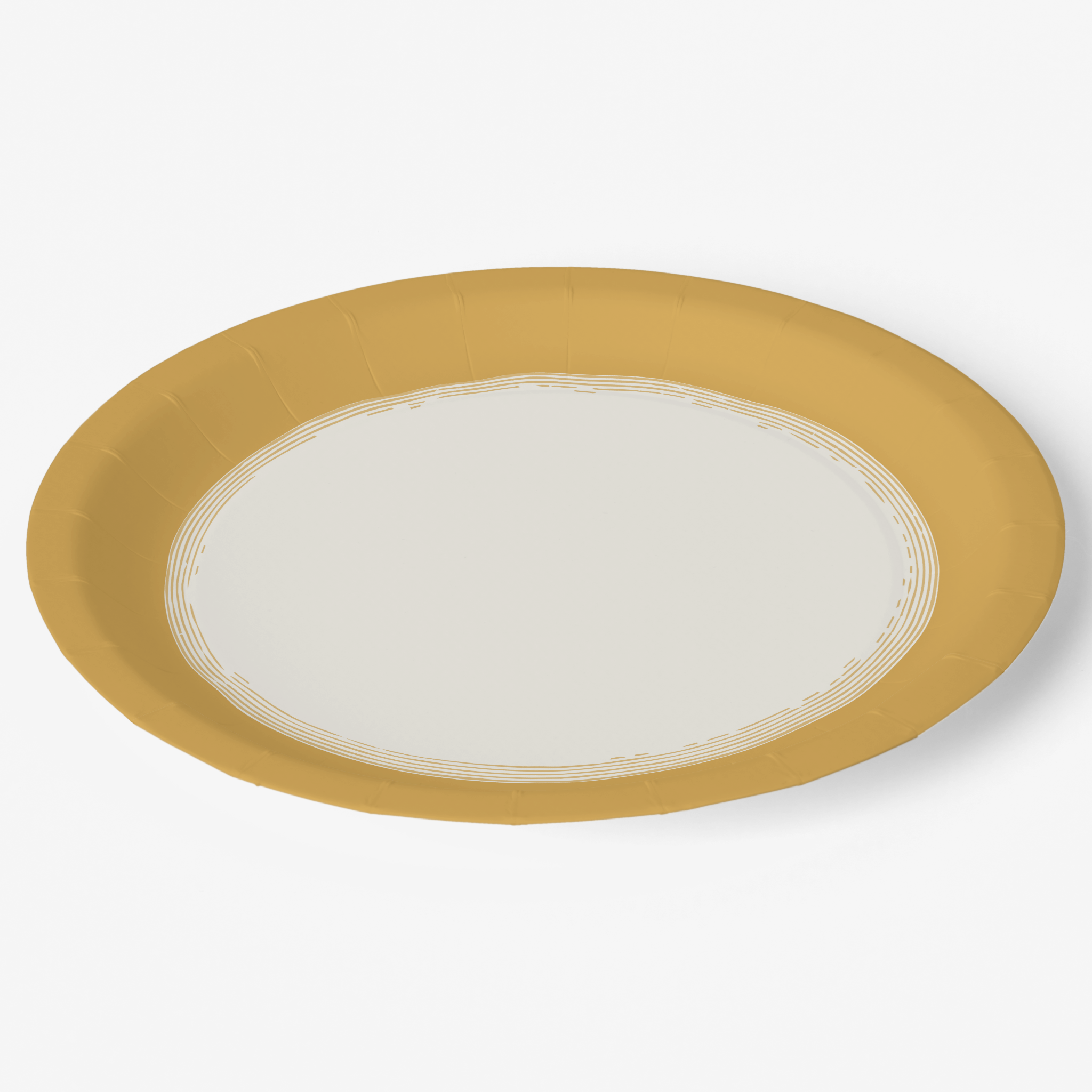 Vintage Voyagers France Golden Paper Party Plates