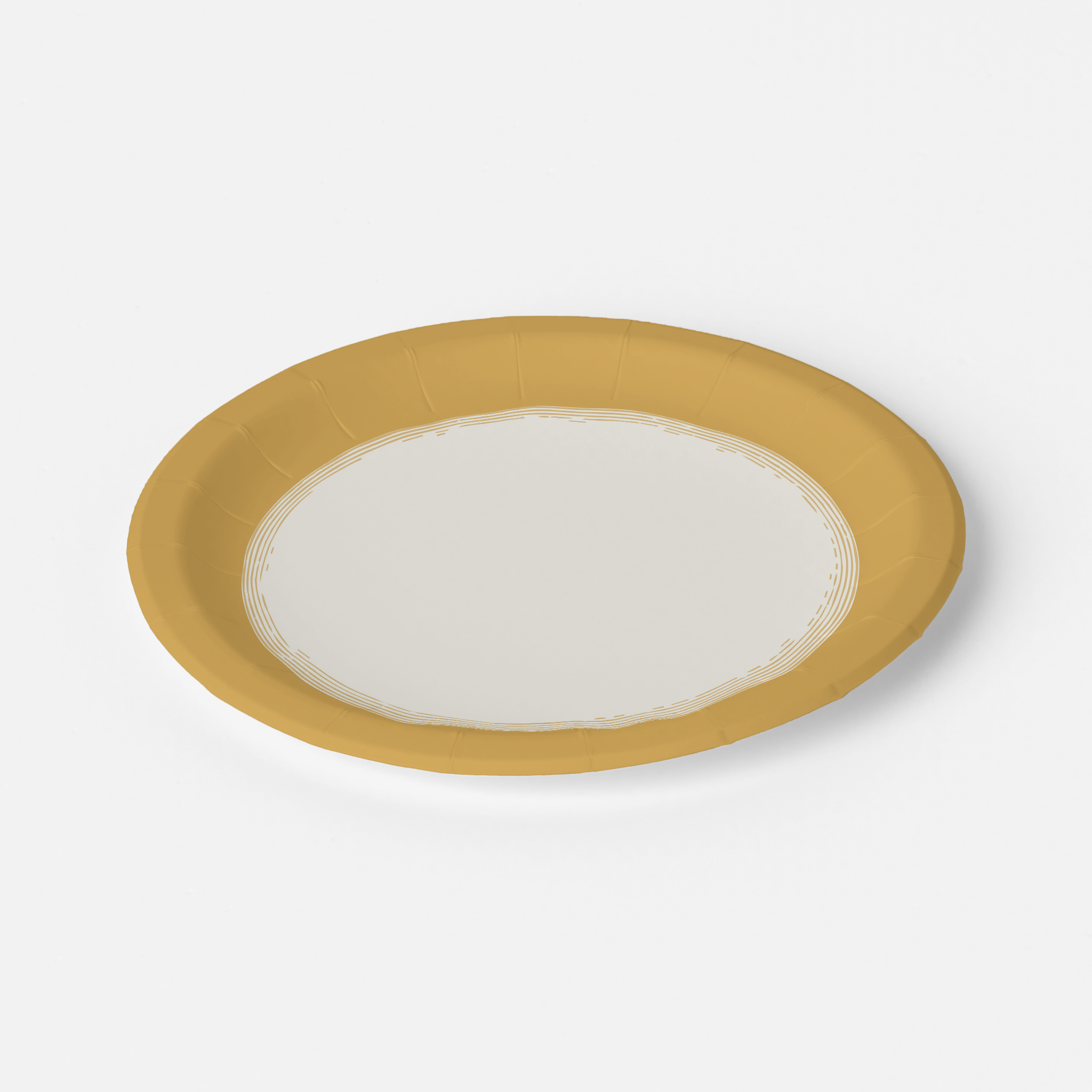 Vintage Voyagers France Golden Paper Party Plates