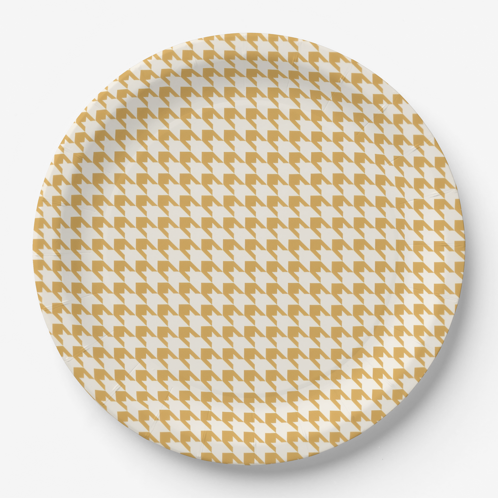 Vintage Voyagers France Golden Paper Plates