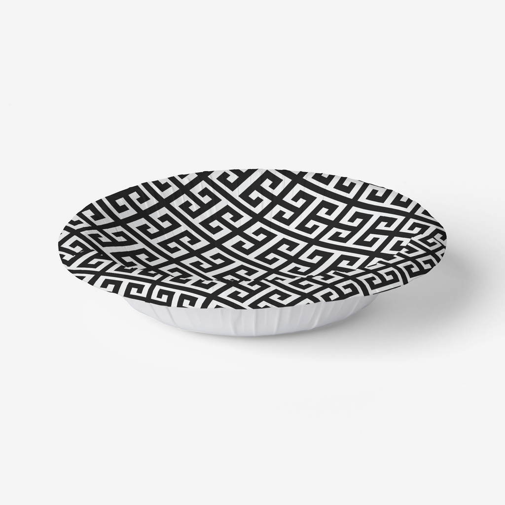 Vintage Voyagers France Greek Key Paper Party Plate