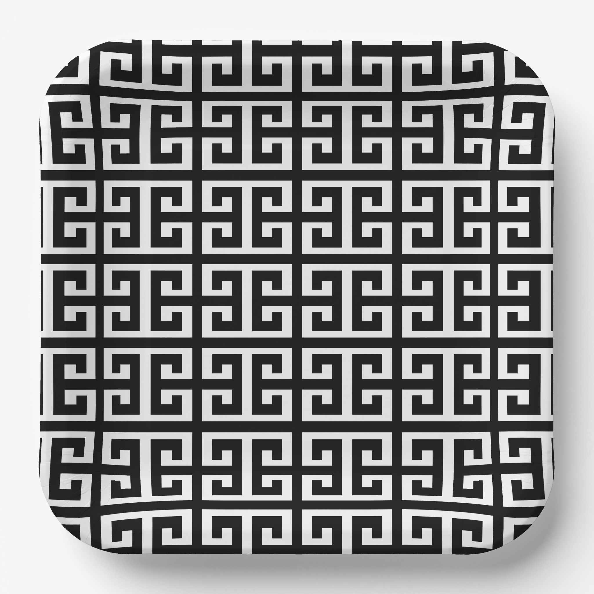 Vintage Voyagers France Greek Key Paper Party Plate