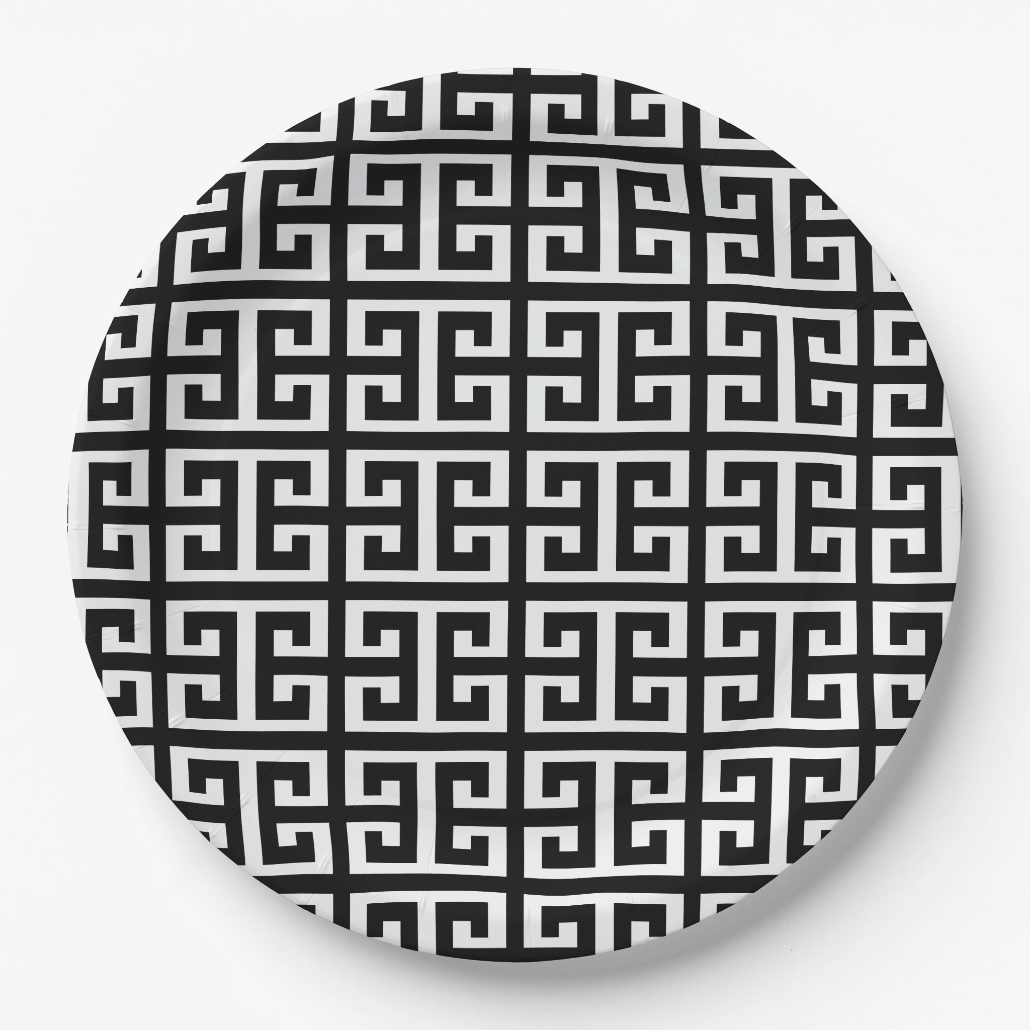 Vintage Voyagers France Greek Key Paper Party Plate