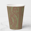 La Table Provinciale Green Batik paper party cup, front