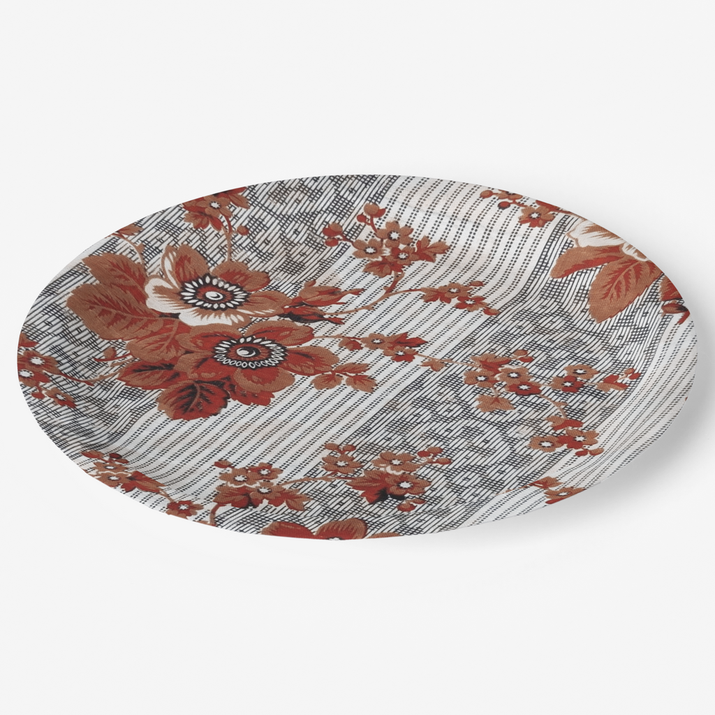 Vintage Voyagers France Halloween Floral Paper Plates