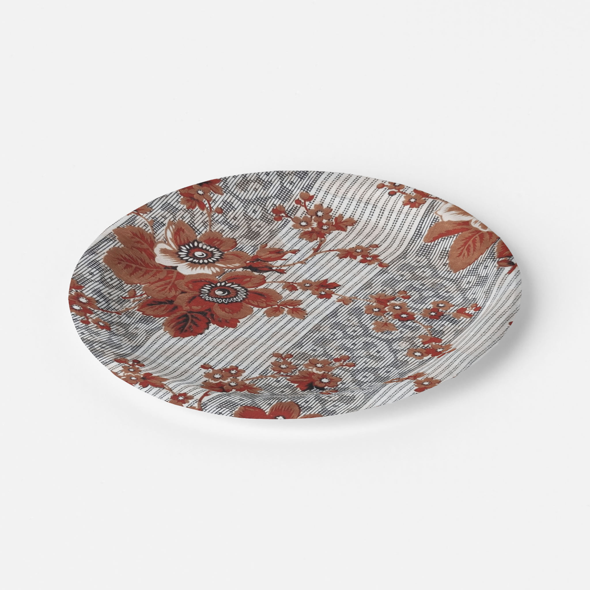 Vintage Voyagers France Halloween Floral Paper Plates