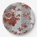 Vintage Voyagers France Halloween Floral Paper Plates
