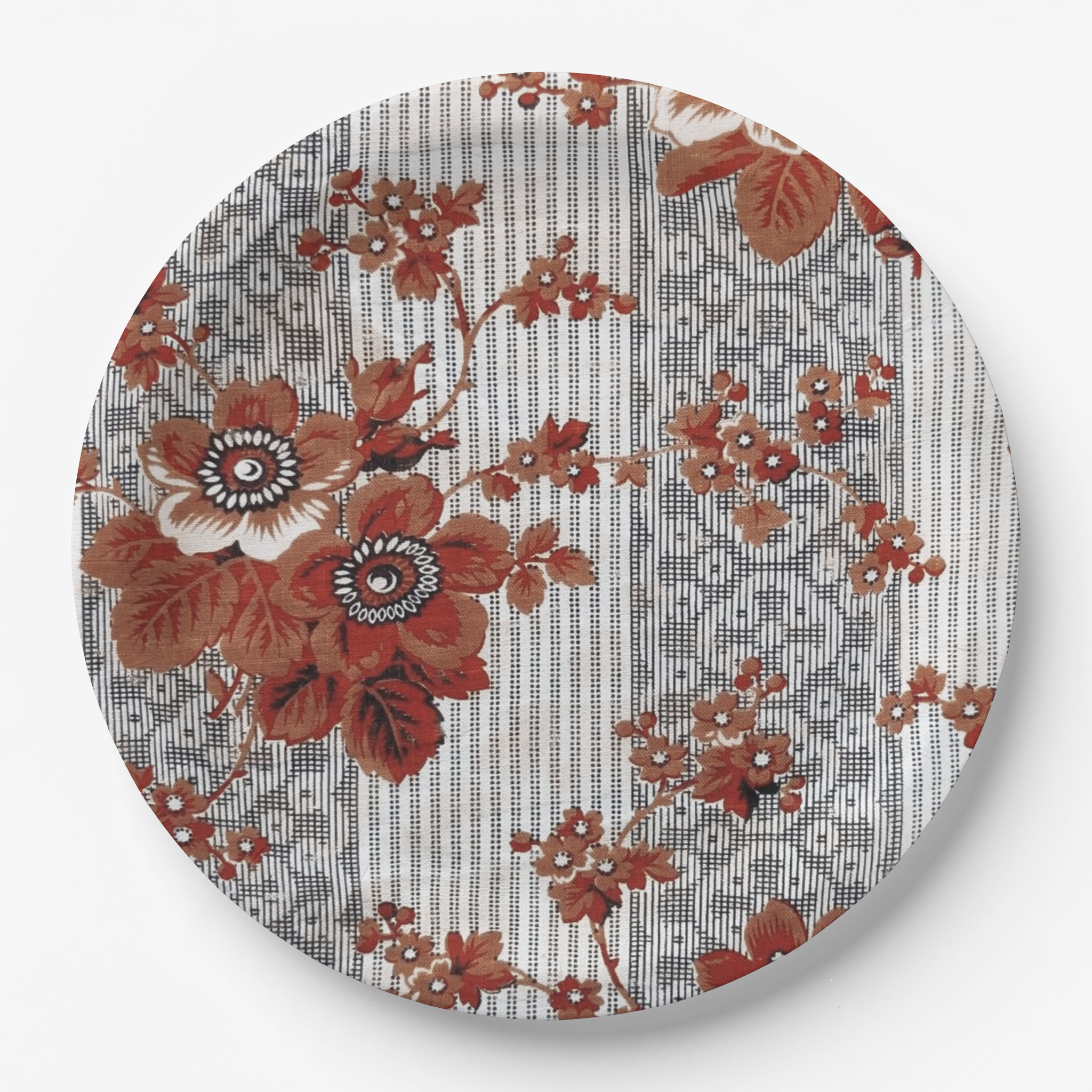 Vintage Voyagers France Halloween Floral Paper Plates