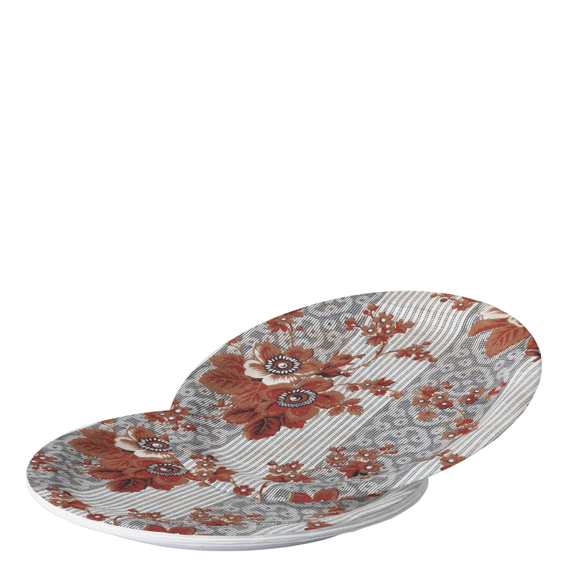 Vintage Voyagers France Halloween Floral Paper Plates