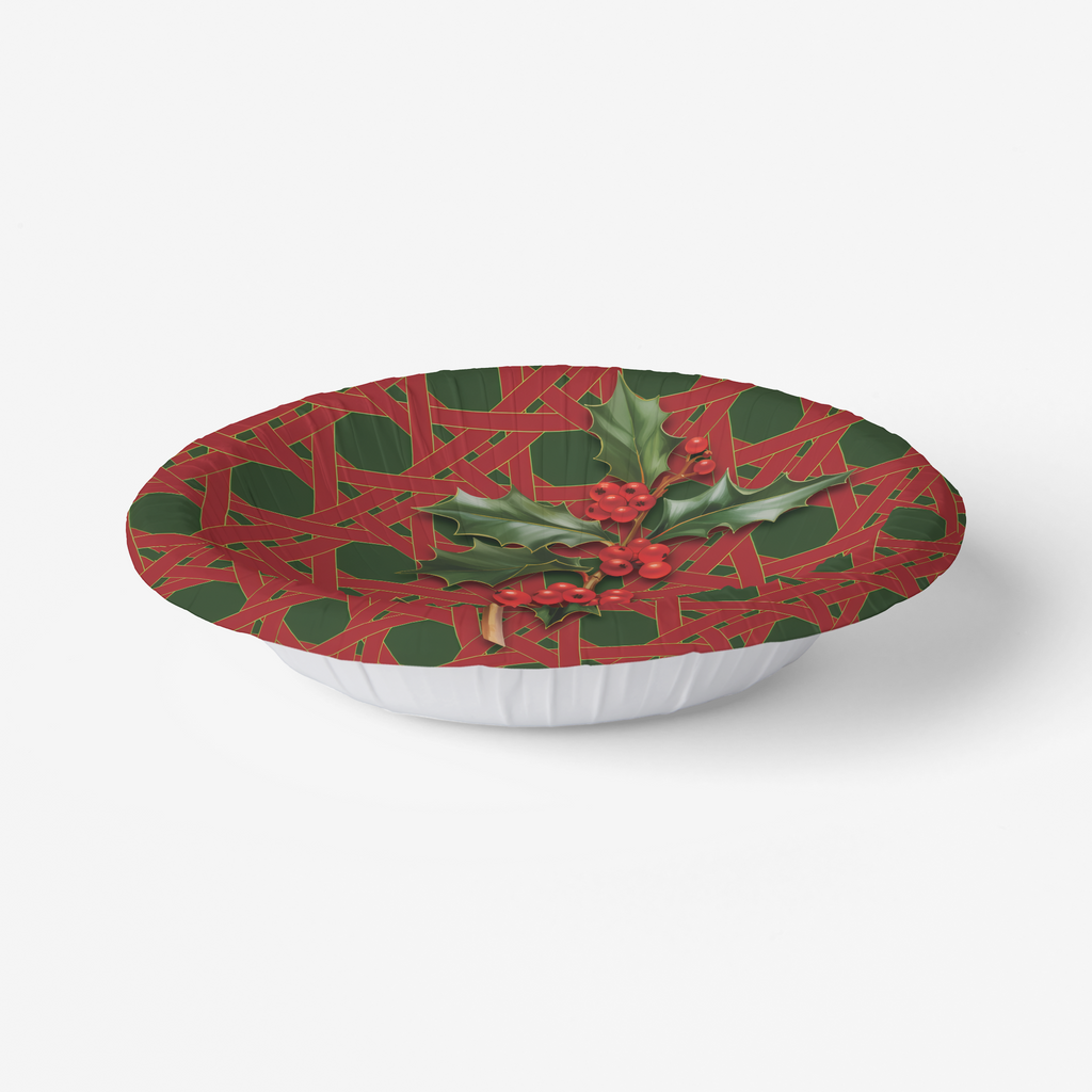 Vintage Voyagers France Holly Paper Party Plates
