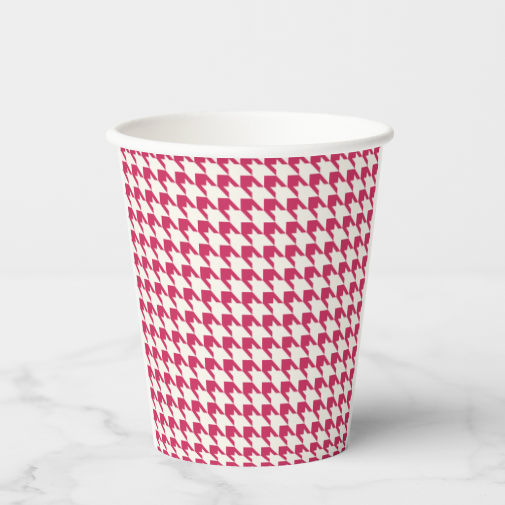 Vintage Voyagers France Hot Pink Paper Cups